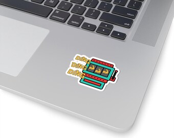 Ding Ding Ding - ArmCherry-klistermärke - present till din Armchair Expert Podcast-älskare! Dax och Monica-fanklistermärke