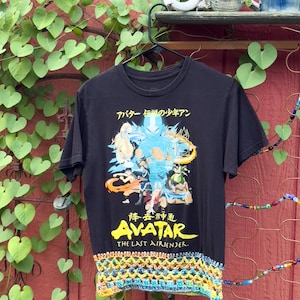 size S Upcycled Crochet Festival Shirt: One-of-a-Kind Thrifted Tee