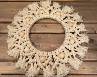 Macrame Wreath | Macrame Mandala | Mini Wreath | Fiber Arts | Boho Decor | Macrame Mirror Mandala | Wall Decor