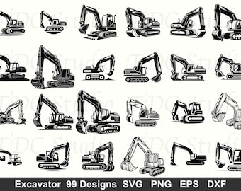 Graafmachine SVG bundel silhouet graafmachine bouw gesneden bestanden voor Cricut (digitale download commercieel gebruik) Tools Machines