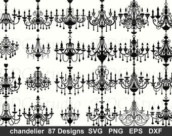 Pacote de arquivos SVG de lustres vintage | 87 designs de decoração de luxo para casa (download digital)