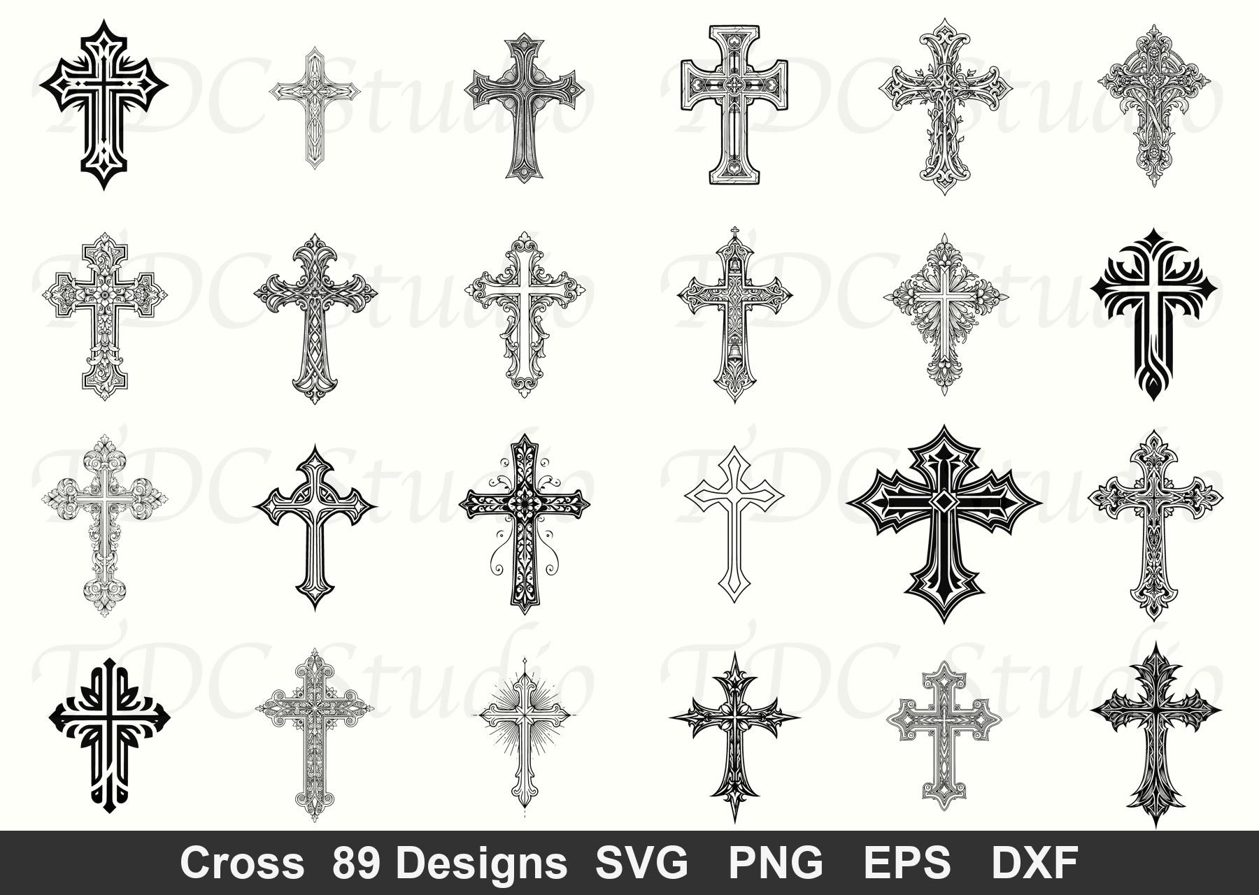 Crucifix tattoo - Etsy 日本, image size:1800x1280