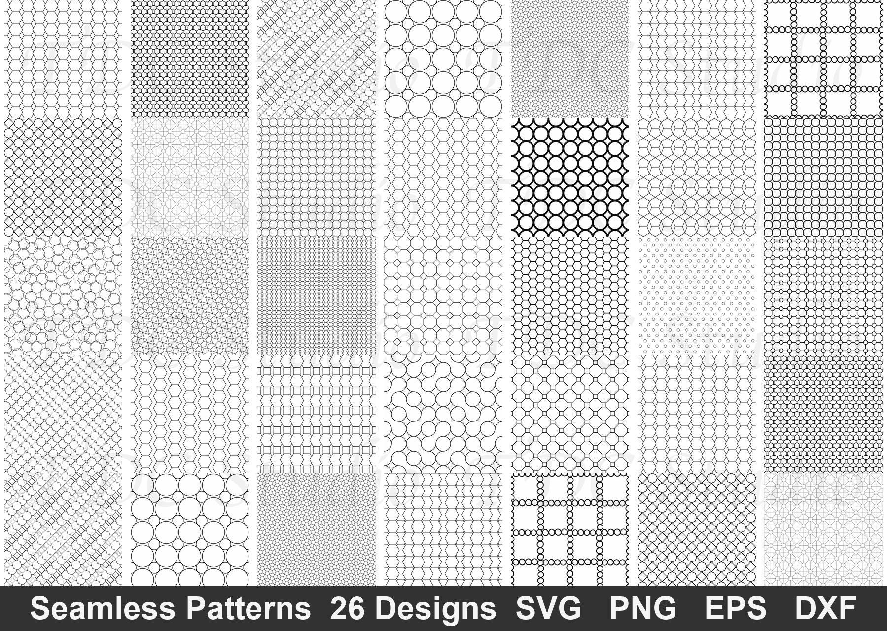 Seamless Geometric Pattern SVG Bundle (26 Designs) - Geometric Texture ...