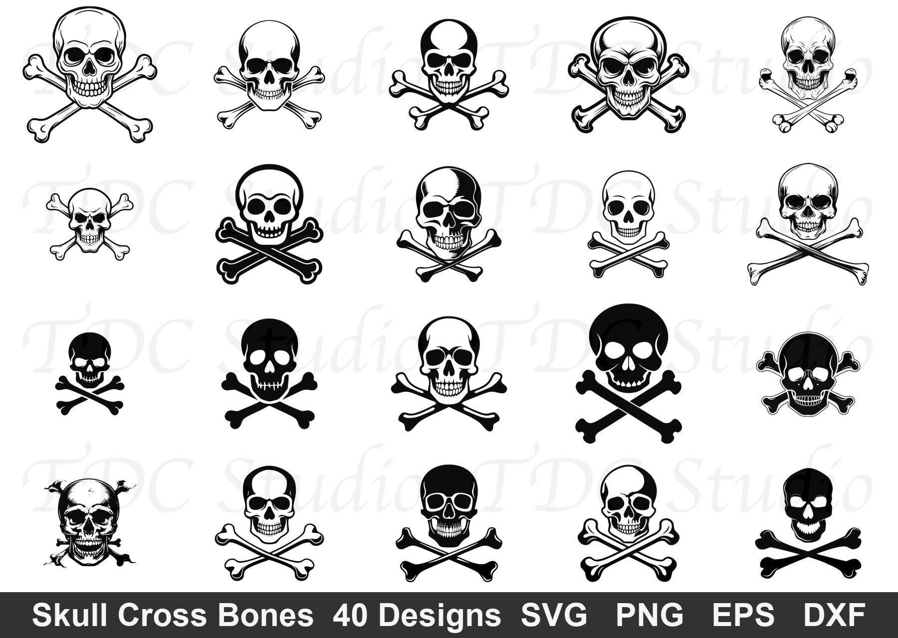 Skull Crossbones Art - Etsy