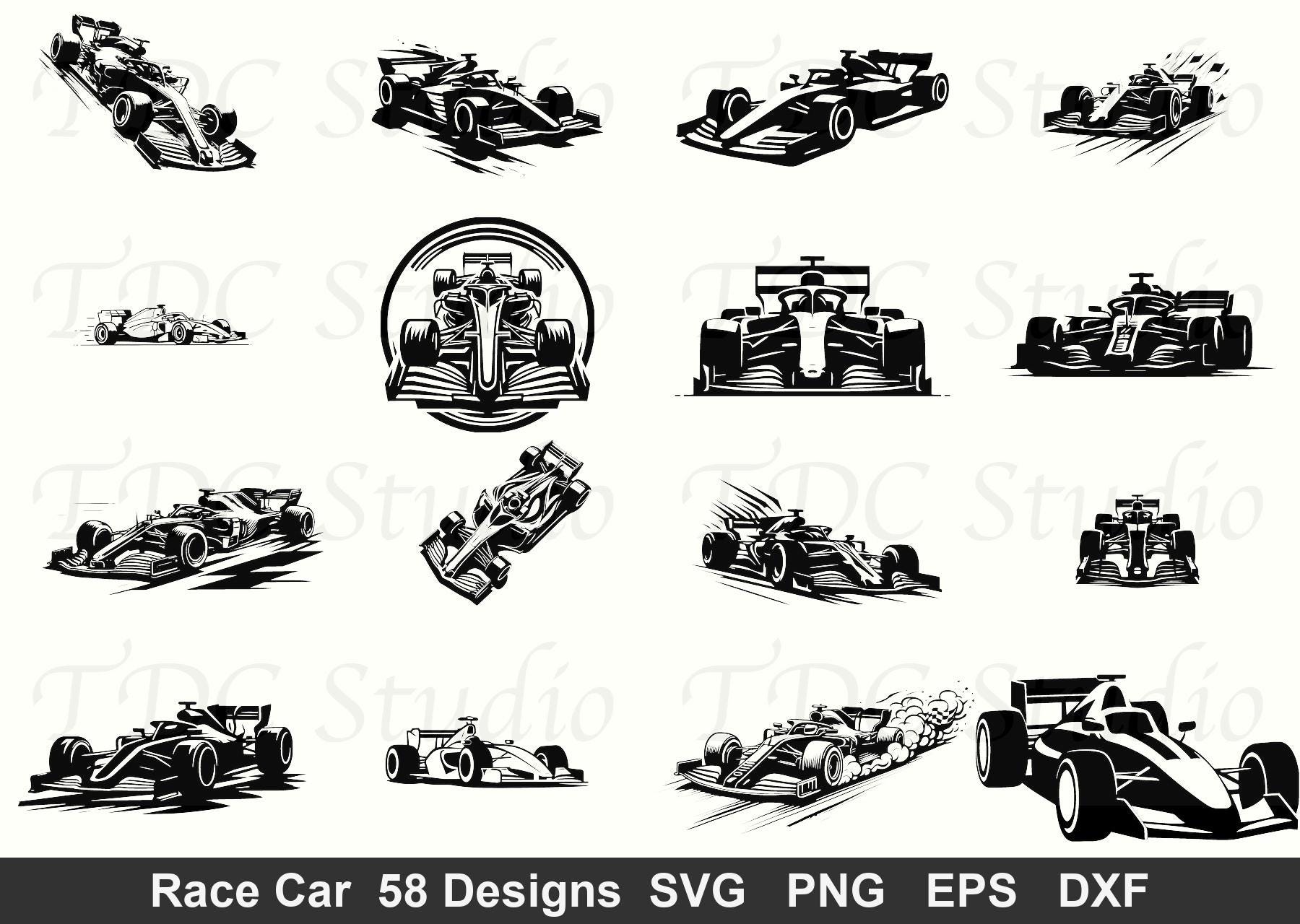 Etsy Racing Designs Race Car SVG Bundle (58 Designs) – Open Wheel Race Car PNG, Motorsport ...