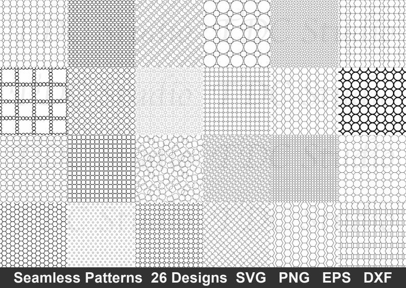 Seamless Geometric Pattern SVG Bundle (26 Designs) - Geometric Texture ...