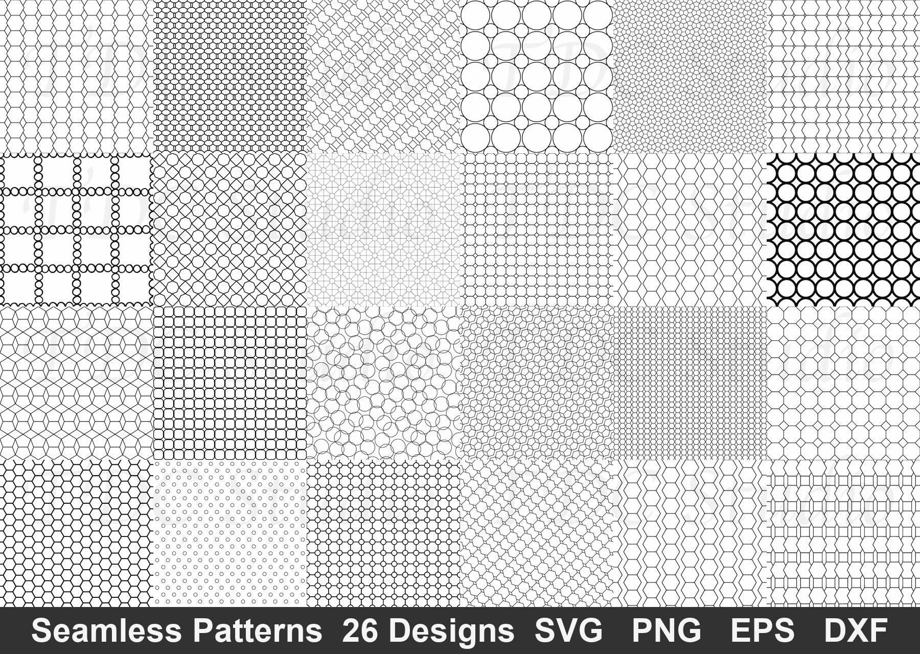 Seamless Geometric Pattern SVG Bundle (26 Designs) - Geometric Texture ...