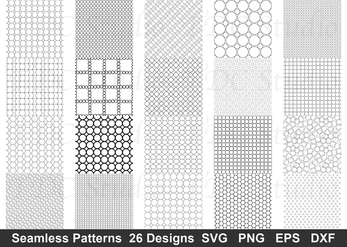 Seamless Geometric Pattern SVG Bundle (26 Designs) - Geometric Texture ...