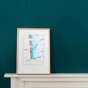 Poster A4 Golden Gate San Francisco paper 300g