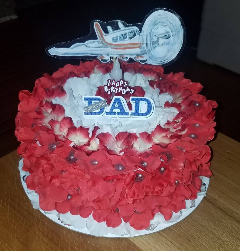 Silk flower Birthday Cake grave decoration Etsy