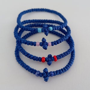 Komboskini Prayer Rope, Rosaries, Christian Bracelet, Catholic Bracelet, Spiritual Cross Bracelet, Orthodox Prayer Bracelet, Mantra Bracelet