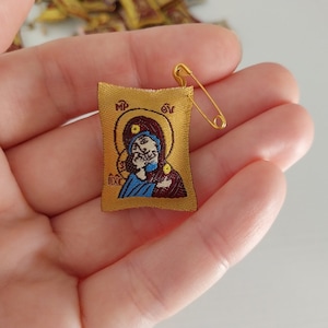 Greek Orthodox Filakto, Protection Charm, Virgin Mary Christian Amulet, Evil Eye Protection, Greek Charm, Virgin Mary Charm Filachto