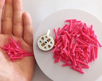 Mechas rosas para lámparas de aceite para lámparas de vigilia ortodoxas, mechas pequeñas con pestaña de corcho, mechas sin humo ni olor, mechas de parafina para lámparas de aceite.