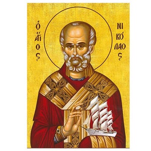 Orthodox icoon Sint-Nicolaas, Sint-Nicolaas, icoon Sint-Nicolaas, Heilige Vader Nickolas de Wonderdoener, icoon Nikolaos van Myra