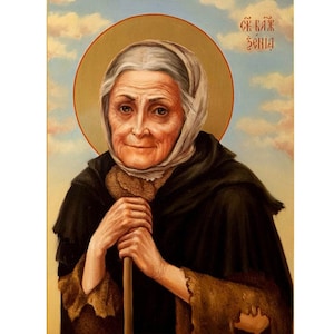 Santa Xenia de San Petersburgo, icono ortodoxo Santa Xenia, arte religioso, iconos ortodoxos orientales, icono de oración tradicional