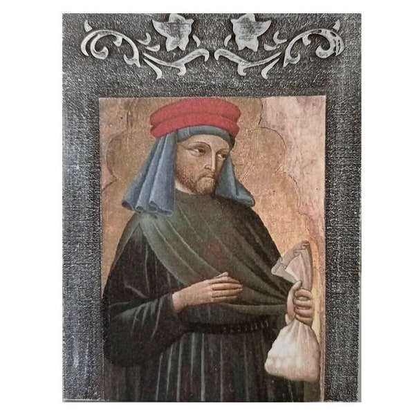 Saint Homobonus icon, Sant'Omobono, Sankt Gutmann, Patron Saint of Business People, St Omobono Icon