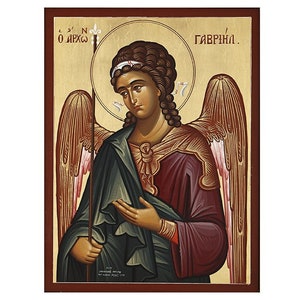 Saint Gabriel Icon, Archangel Gabriel, Man of God, God is Mighty, Greek Orthodox Icons, Archangels Icons, Guardian Angel Icon St Gabriel