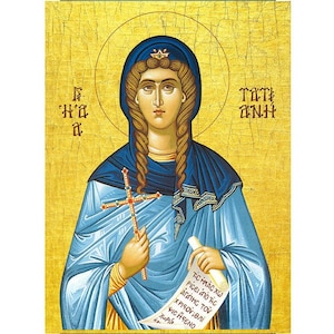 Orthodox Icon Saint Tatiana of Rome, Patron Saint of Students, St Tatiana, Roman Catholic Christian Saint, Holy Martyr Tatiana