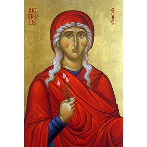 Saint Eva Orthodox icon, Saint Eve icon, Blessed Eva, Blessed Eve, Christian Wall Decor, Christian Gift, Traditional Prayer icon