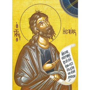 Prophet Isaiah icon, Orthodox Icon of Saint Isaiah the Prophet, Christian Saints, Prayer Icon, home Altar Icon Gift