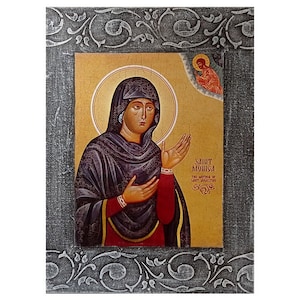 Saint Monica Icons, Saint Monica of Hippo Art, Roman Catholic women saints, Catholic Godmother Gift Idea, Traditional Religious Home Decor,