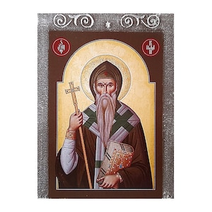 Saint Kilian icon, Irish Saints Icons, Bishop Kilian, Saints of Ireland, Catholic Saints, Catholic Gifts, Gifts for Him, Christmas Gifts