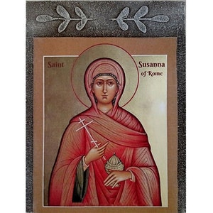 Saint Susanna of Rome, St Susana, Saint Susan Icon, Oriental Orthodoxy, Italian Saints, Saints of Rome, Roman saints, Popular women saints