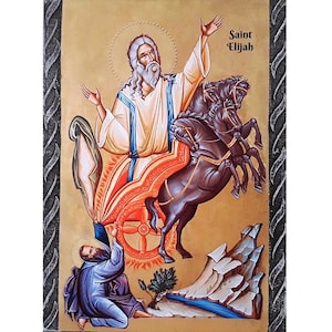 Prophet Elijah Orthodox Icon, Saint Elijah Icon, Greek Icon Saint Elias, Christian Prophets, Biblical Art, Traditional Orthodox icon