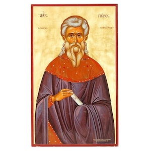 Icono ortodoxo de San Pierio de Antioquía, icono de oración de San Pedro, San Pierius, icono de madera de San Piero, icono de oración tradicional