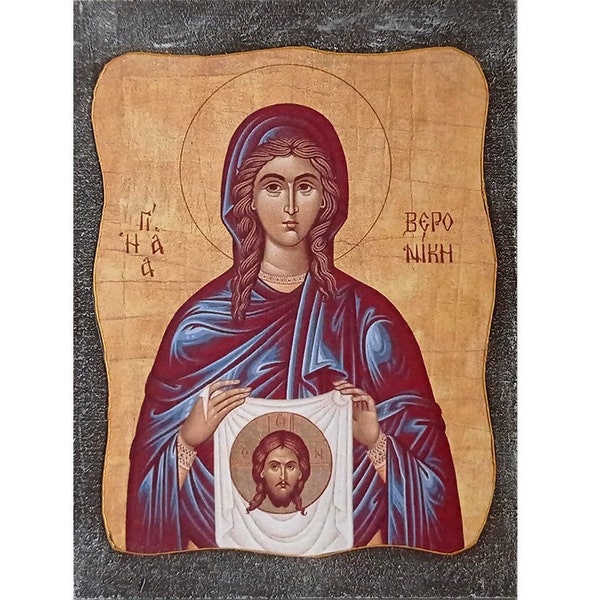 Saint Veronica, St Veronica Icon, Patron Saint of Photographers, The Veil of Veronica, Saint Veronika, Orthodox Icon, Byzantine Icons