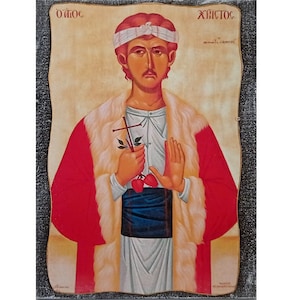 Sint Christos de tuinman, Sint Christos de Arvanid, oosters-orthodoxe heiligen, Albanese heiligen, zeldzame iconen, orthodoxe iconen