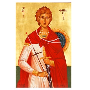 Orthodox Icon Saint Phanourios, St Fanourios, St Fanurius, St Fanourios, St Phanurius, St Phanourius, Traditional Prayer Icon