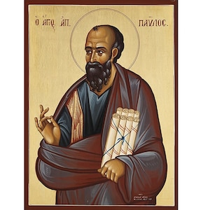 Saint Paul Orthodox Icon, Apostle Paul, Saul of Tarsus, Christian Preacher, Religious Prints Framed, Christian Wood Wall Art Framed