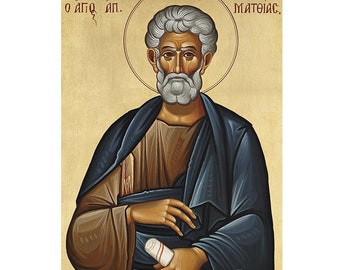 Saint Mathias the Apostle, Orthodox Icon Saint Mathias, Apostles of Jesus St Matthias icon, Christian Orthodox Icons, Christian Gifts