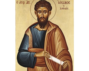 Orthodox Icon Saint James Alphaeus, St James the Less, Saint Jacob son of Alphaeus, St James, St Jacob, James the Minor, James the Younger