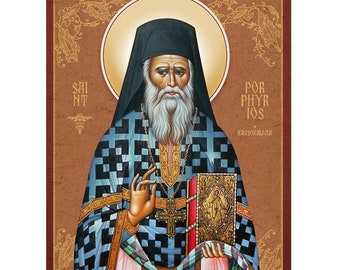 Icono ortodoxo de San Porfirio Kapsokalyvita, San Porfirio Bairaktaris