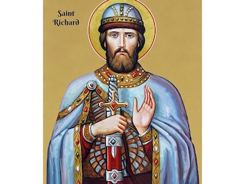 Saint Richard icon, Saint Richard the King of Wessex, Richard the Saxon, Saint Richard the Pilgrim, Richard the Confessor, Old English Saint