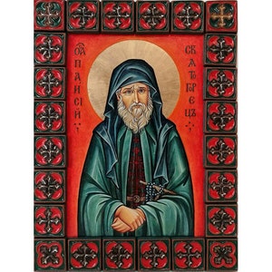 Saint Paisios of Mount Athos, Elder Paisios Orthodox Icon, New Saints Prayer Icon, Prayer Corner Art, Greek Orthodox Icon, Eastern Orthodoxy