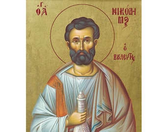 Icône religieuse Saint Nikodimos, Saint Nicodème l'Étudiant de nuit de Jésus, Saint du Nouveau Testament