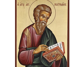 Saint Matthew the Apostle, Saint Matthew Icon, Matthew the Evangelist (also known as Levi), Twelve Apostles of Jesus Crist, Jesus Followers