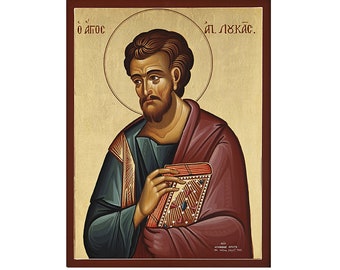 Saint Luke the Evangelist, St Luke Orthodox Icon, Agios Loukas, Christian Icons, Orthodox Art, Byzantine Icons, Traditional Prayer Icon
