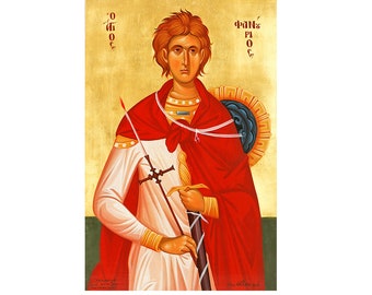 Orthodox Icon Saint Phanourios, St Fanourios, St Fanurius, St Fanourios, St Phanurius, St Phanourius, Traditional Prayer Icon