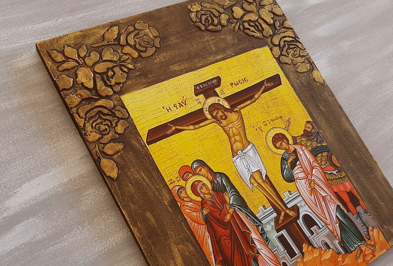 SALE Crucifix IconCrucifixion IconCrucifixion of JesusHoly image 0