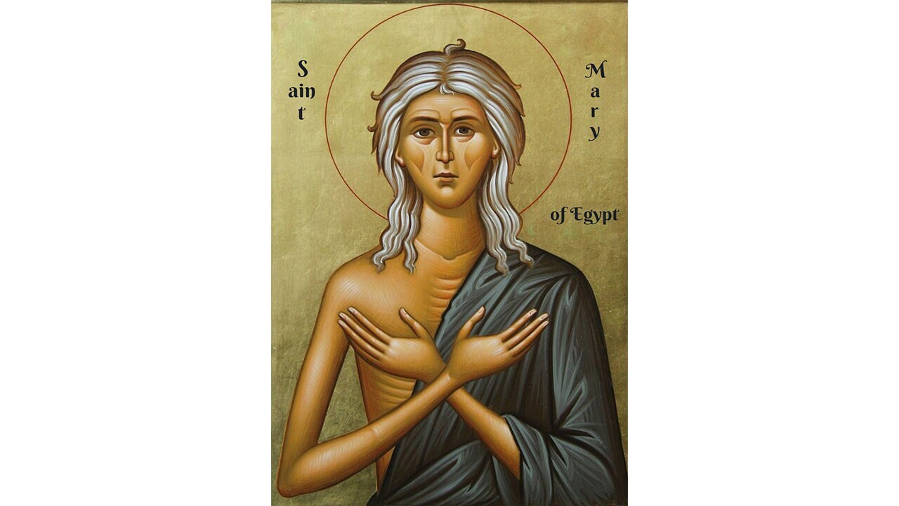 Saint Mary of Egypt Orthodox icon, Saint of Egypt, Christian Housewarming Gift, Saint Artwork, Religious Artwork, Catholic Icons, Wood Icon