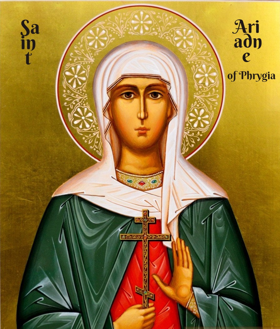 Santa Ariadna de Frigia, Icono ortodoxo de Santa Ariadna, Arte cristiano de la pared de madera, Iconos católicos, Cristianismo oriental - Etsy México