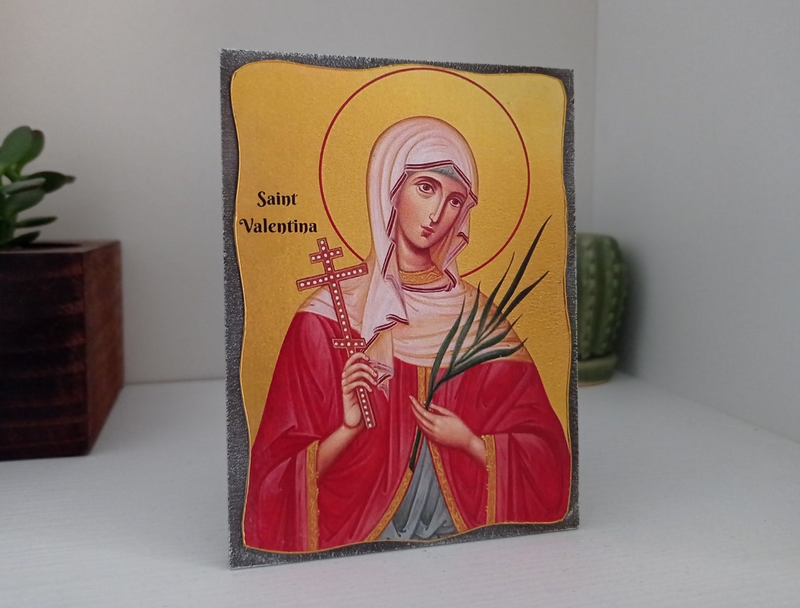 Saint Valentina Icon St Valentina of Palestine Valentina of Etsy