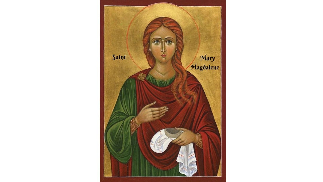 Mary of Magdala, Saint Mary Magdalene Orthodox Icon, St Mary Magdalene Art, Christian Wood Wall
