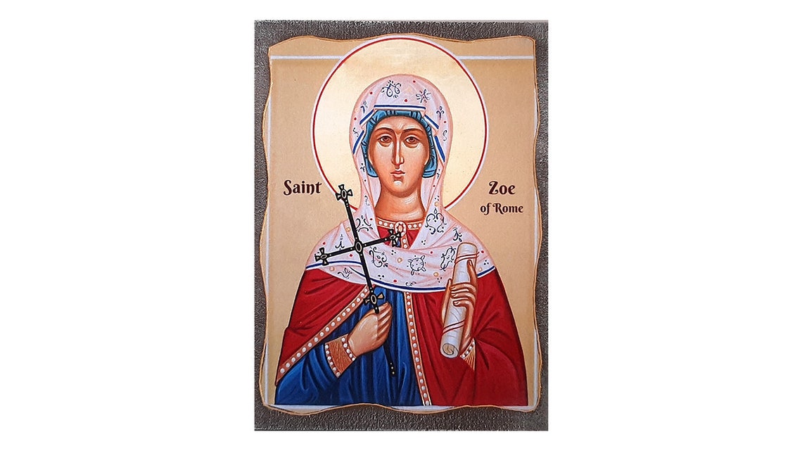Saint Zoe of Rome Saint Zoe Catholic Icon Catholic Art Etsy