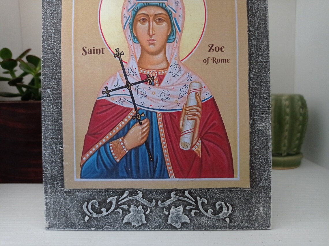Saint Zoe of Rome Saint Zoe Orthodox Icon Popular Saints Etsy