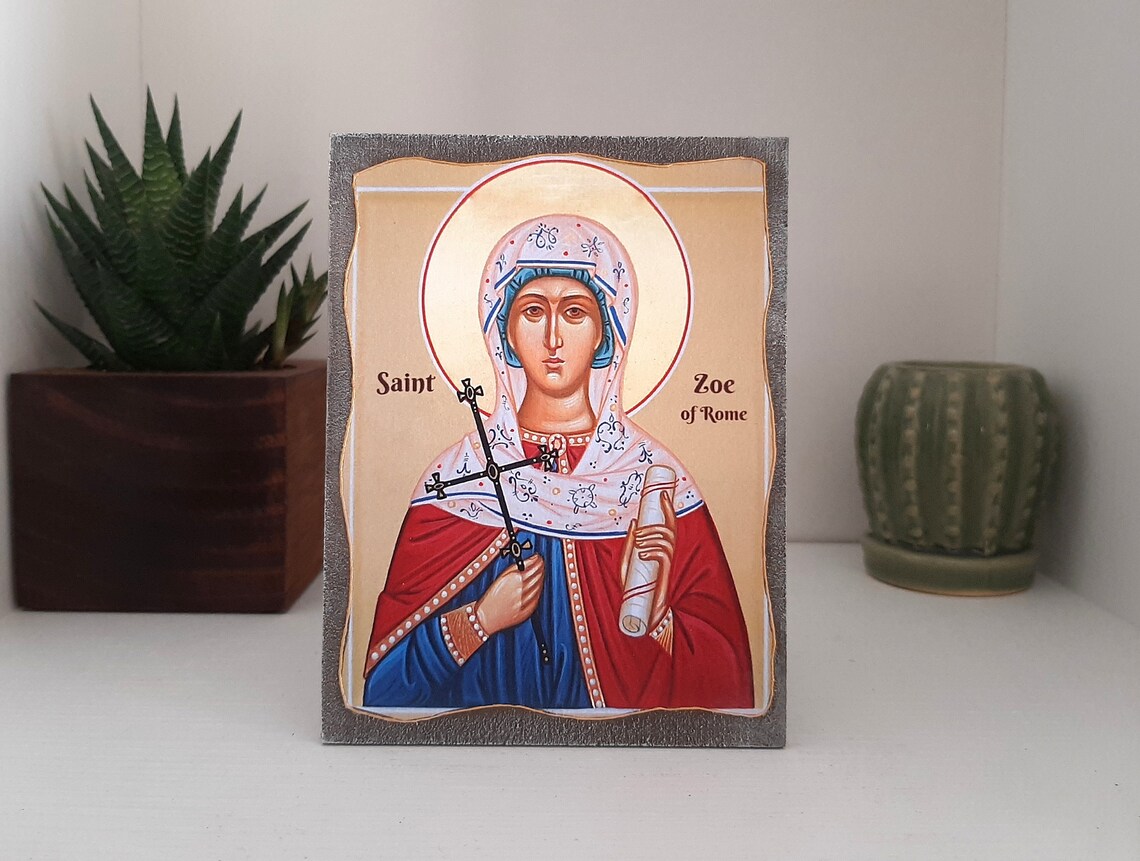 Saint Zoe of Rome Saint Zoe Catholic Icon Catholic Art Etsy